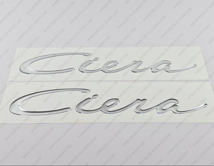 Bayliner Ciera Boat Logo Chrome Raised Domed 3D Decals 13.5" x 2.4" 2pcs.
